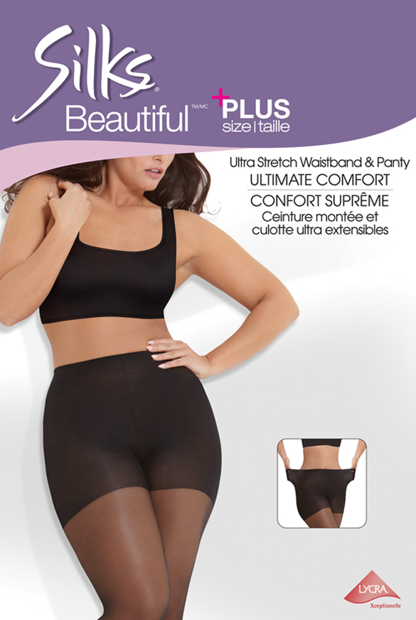 Plus Size 20 Denier Sheer Control Top Slimming Shaping Tights