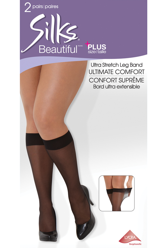 Royal Blue Sheer Thigh High Stockings Women's Plus Size Lingerie