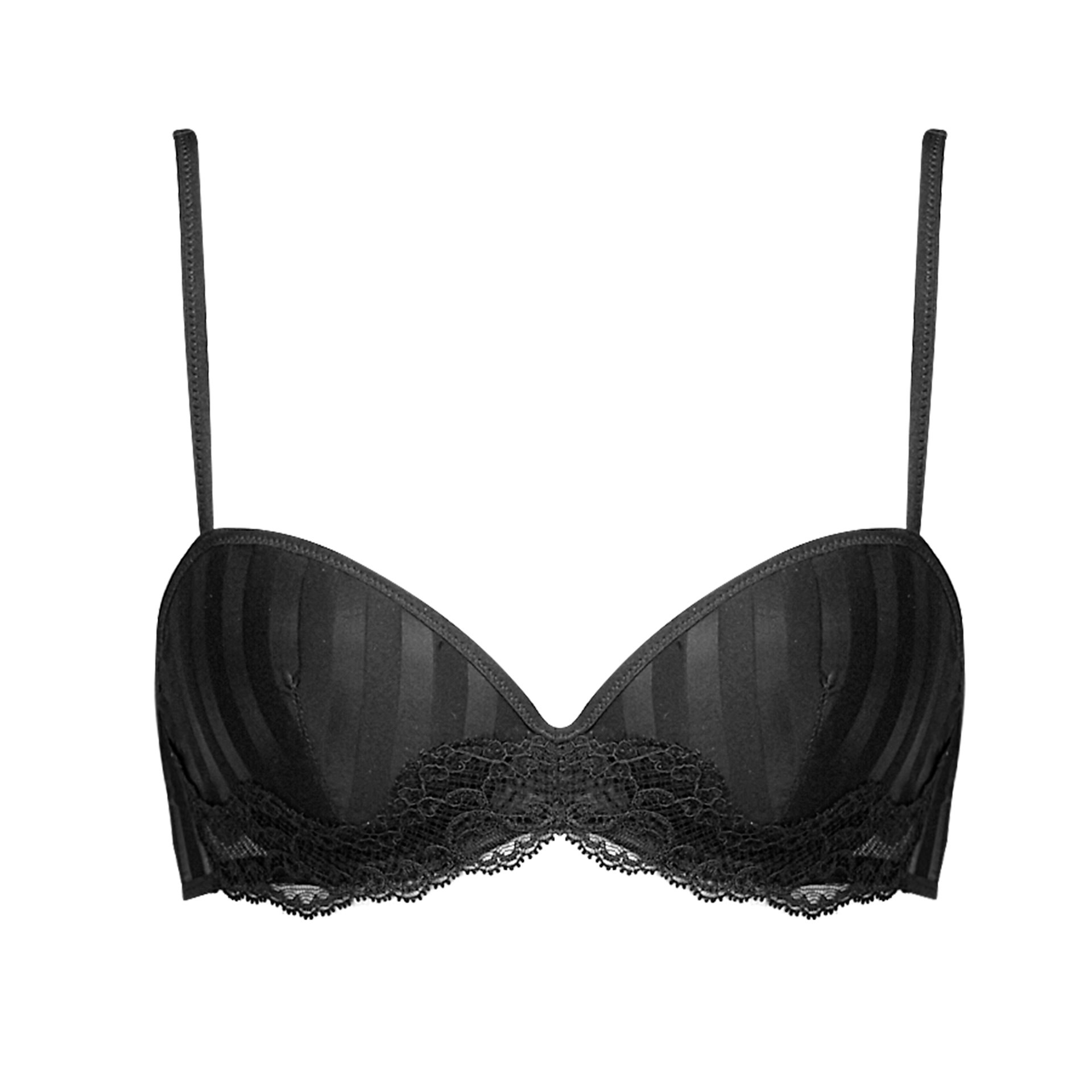 Andres Sarda JOHNSON black padded bra - deep plunge