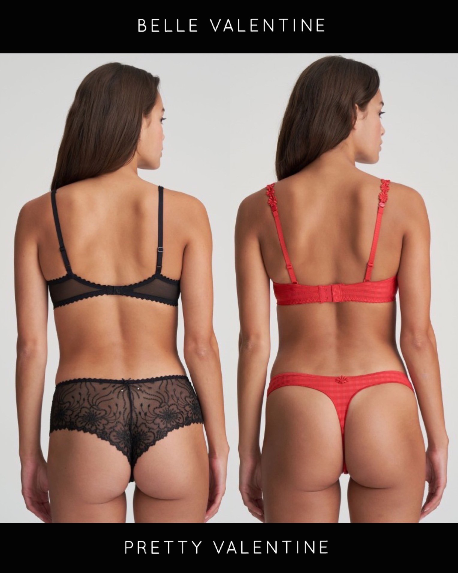 SAVE $100 - Marie Jo Avero T-Shirt Half Cup Bra Red 0100419 154.00 $CAD- Marie Jo Avero Thong Red 0600410 58.00 $CAD- Marie Jo Jane Push-up Bra Black 0101337 168.00 $CAD- Marie Jo Jane Luxury Thong Black 0601331 116.00 $CAD Marie Jo