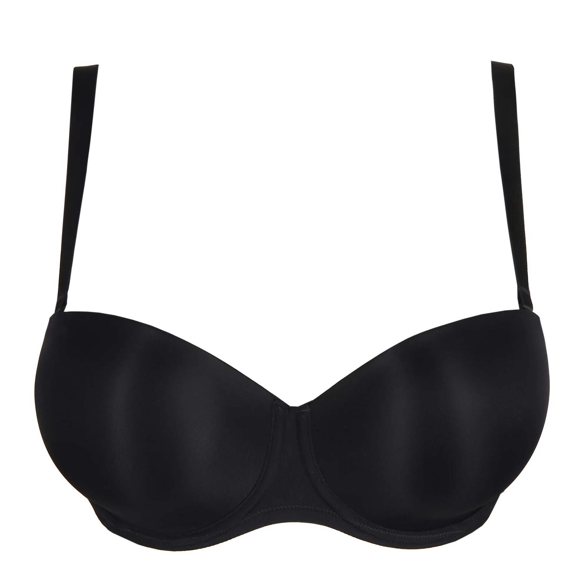 Black White Bra Strapless Push Up Non-slip Lingerie Transparent