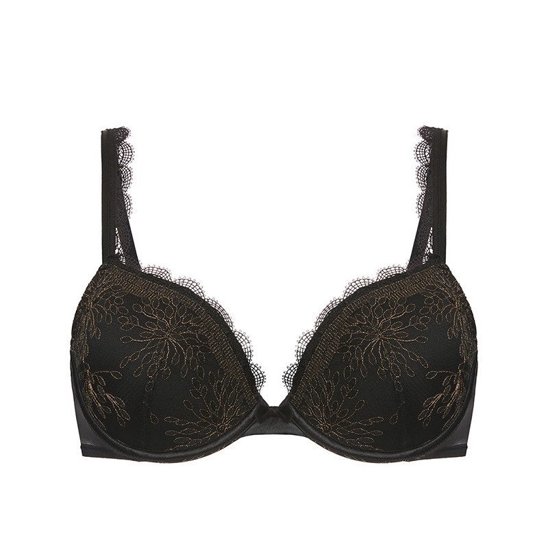 Simone Perele Hortense Plunging Push-Up Bra in Black FINAL SALE (30% Off)