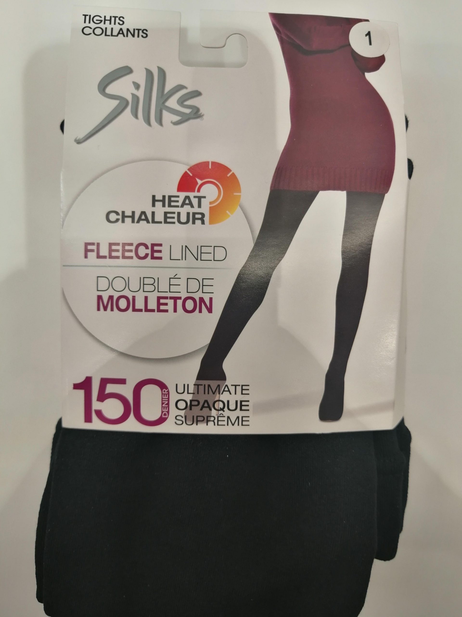 Silks 150 Denier Opaque Fleece Lined Tight - Lingerie